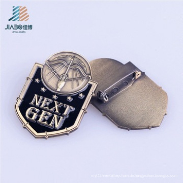 Antik Bronze Direktverkauf benutzerdefinierte Metall Militär Pin Abzeichen